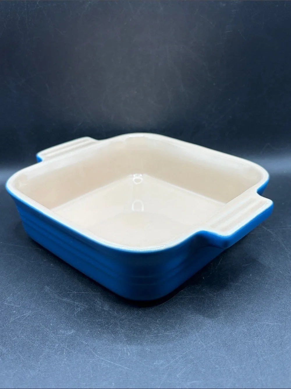 Le Creuset Blue Stoneware Square Baking Dish Kitchenware Kitchen Accessory